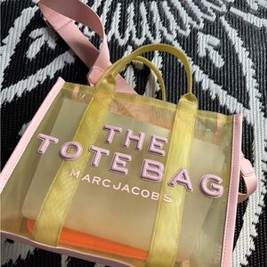 Marc Jacobs Pink and Yellow Tote Bag